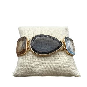 NWT Inc International Concepts Chunky Smoky Faux Quartz Link Bracelet